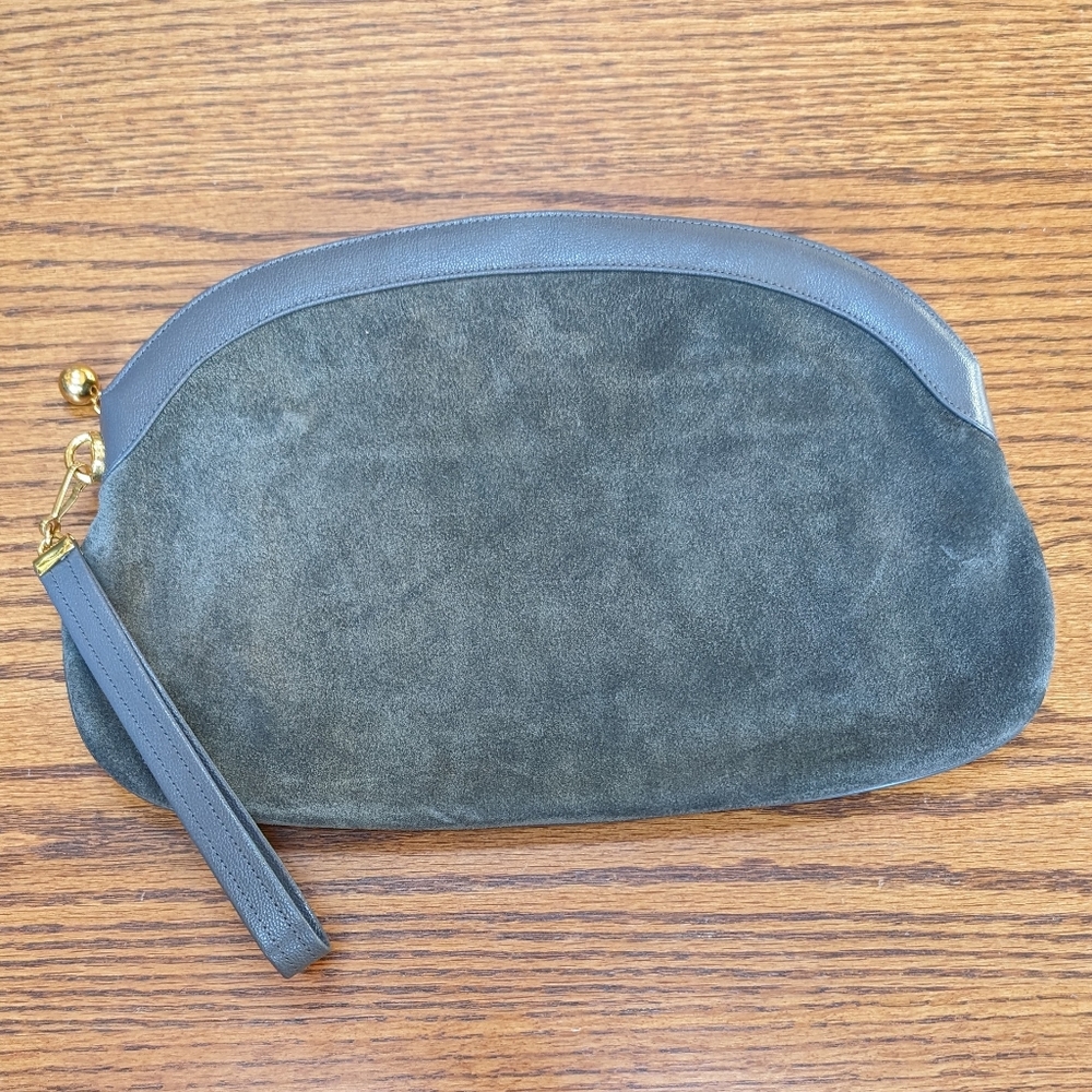 Vintage Koret Suede Leather Wristlet Clutch
